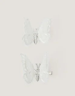 2-Pack Embroidered Spring Butterfly Hair Clips