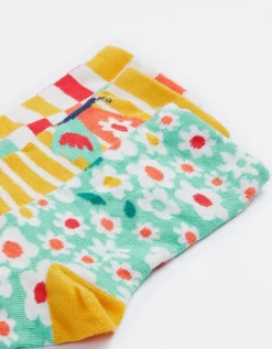 3-Pack Frugi Print Socks Multi