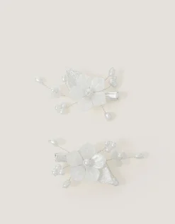 2-Pack Gardenia Flower Hair Clips