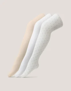 3-Pack Glitter Spot Tights Multi
