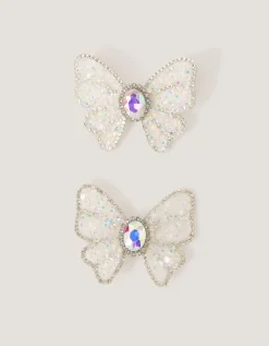 2-Pack Jewel Butterfly Hair Clips