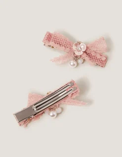 2-Pack Lace Bow Hair Clips