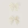 2-Pack Mini Lacy Bow Hair Clips