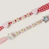2-Pack Mon Cheri Bead Gingham Bracelets
