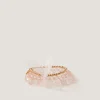 3-Pack Organza Bow Bead Bracelets