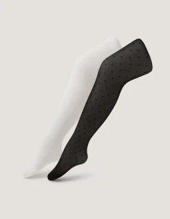 2-Pack Sheer Bow Tights Multi