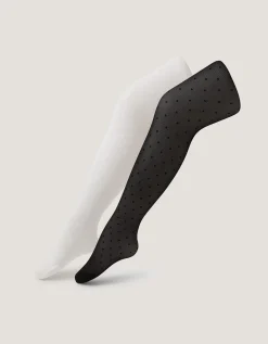 2-Pack Sheer Bow Tights Multi