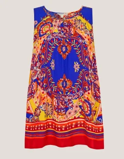 Padma Sleeveless Printed Top Blue