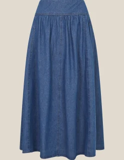Paloma Denim Midi Skirt Blue