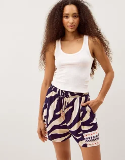 Paloma Print Shorts Blue