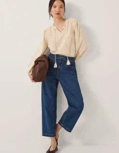 Pascale Floral Appliqué Blouse Ivory