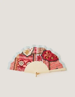 Patti Patchwork Foldable Fan