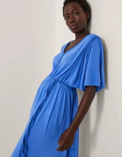 Paula Braided Jersey Midi Dress Blue