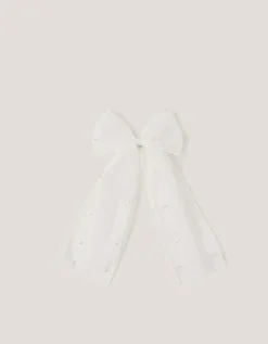 Pearl Bow Communion Hair Clip