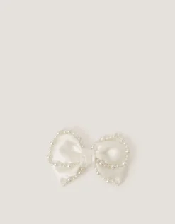 Pearl Bow Hair Clip