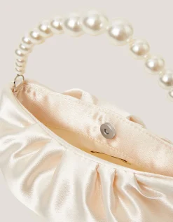 Pearl Headband & Satin Bag Set
