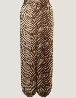 Pippa Animal Print Harem Trousers Green