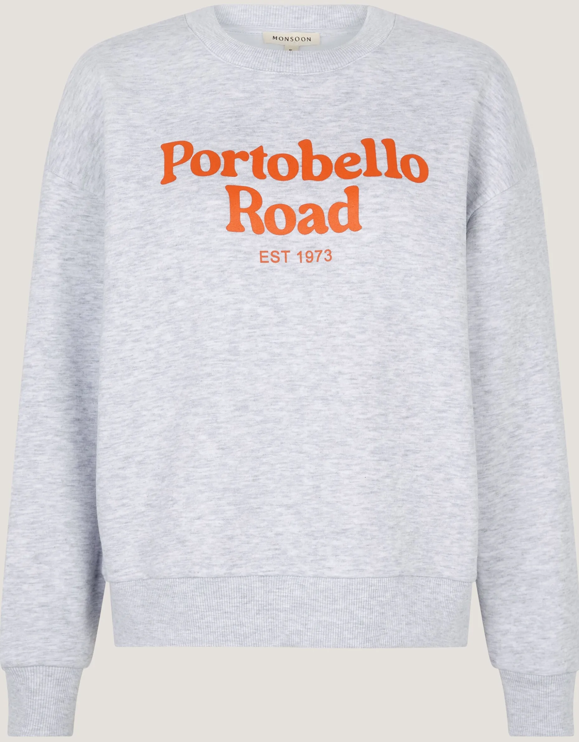 Portobello Road Slogan Sweatshirt Grey
