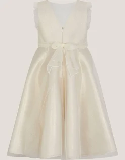 Principesa Appliqué Rose Sparkle Dress Gold