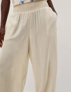 Reese Linen Blend Balloon Trousers Natural