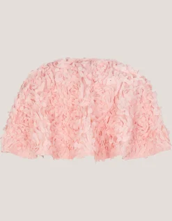 Rose Appliqué Cape Pink