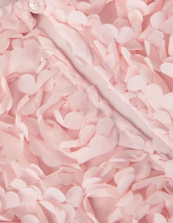 Rose Appliqué Cape Pink
