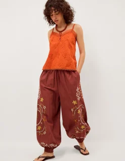 Rosie Embroidered Cami Top Orange