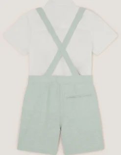 Rowan 3-Piece Short Suit with Braces Green