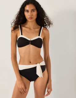 Sabrina Two Tone Bikini Top Black