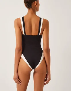 Sabrina Two Tone Swimsuit Black