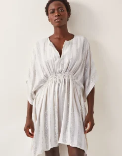 Sana Sequin Embellished Kaftan Ivory