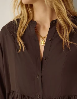 Sandy Relaxed Blouse Brown