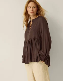 Sandy Relaxed Blouse Brown
