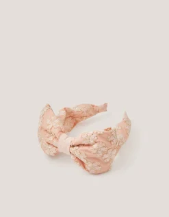 Sara Floral Embroidered Bow Headband