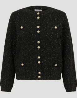 Saskia Smart Glitter Cardigan Black