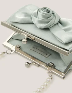 Satin Rose Bow Mini Bag