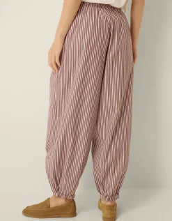 Scarlet Stripe Balloon Trousers Red