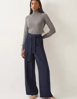 Scarlet Trim Trousers Blue