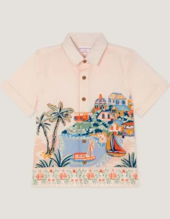 Scenic Embroidered Shirt Ivory