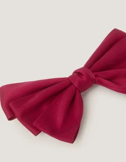 School Bow Hair Clip Red