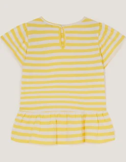 Sequin Lemon Stripe T-Shirt Yellow