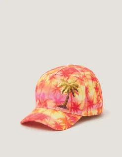 Sequin Palm Sunset Cap Pink