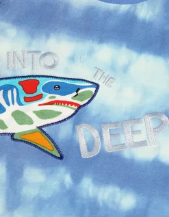 Shark Tie-Dye T-Shirt Blue