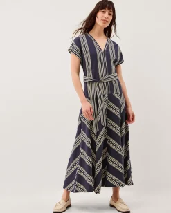 Shilta Stripe Jersey Maxi Dress Blue