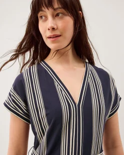 Shilta Stripe Jersey Maxi Dress Blue