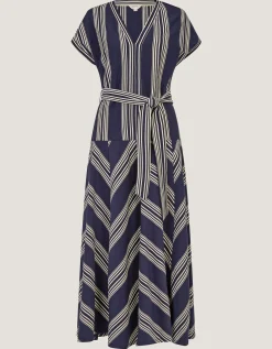 Shilta Stripe Jersey Maxi Dress Blue