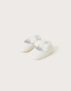 Shimmer Corsage Booties Ivory
