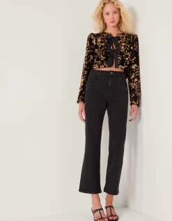 Shola Sequin Bow Jacket Black