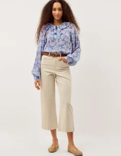 Sian Floral Print Blouse Blue