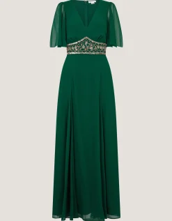 Sienna Embellished Maxi Dress Green